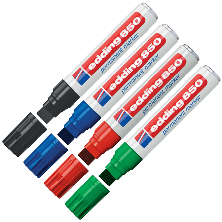 Edding 850 Permanent Marker - marqueur permanent - rechargeable - pointe biseautée (5/16mm)