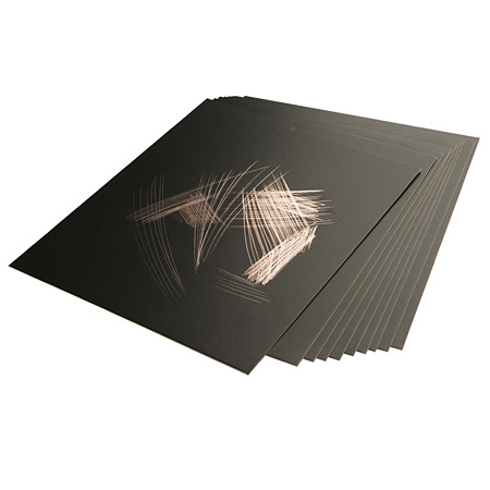 Essdee Copper Foil - paquet de 10 cartes à gratter - noir/cuivre