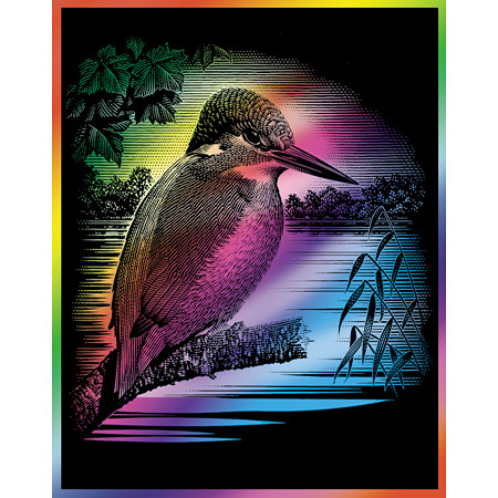 Essdee Rainbow Foil - paquet de 10 cartes à gratter - noir/arc-en-ciel