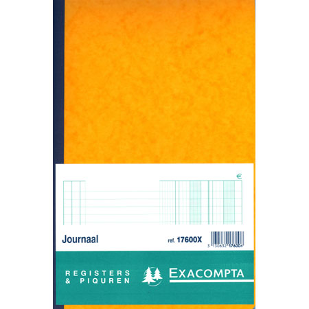 Exacompta Piqûre - journaal (genummerd bladzijden) - 19,5x32cm - 80 bladzijden - nederlands