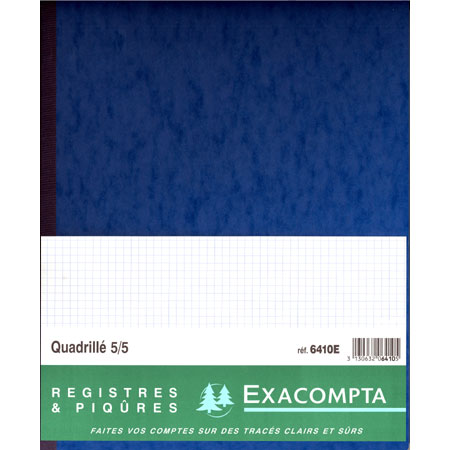 Exacompta Piqûre - genummerd boek - 80 bladzijden - geruit