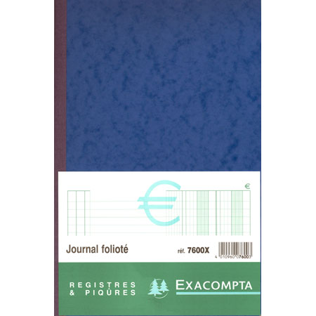 Exacompta Piqûre - dagboek (met genummerd bladzijden) - 19,5x32cm - 80 bladzijden - frans