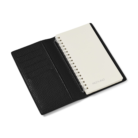 Fabriano Carnet en cuir rechargeable - 72 feuilles 10x17.5cm - ligné