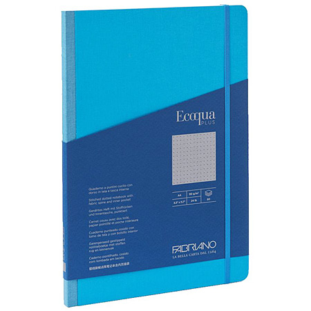 Fabriano Ecoqua Plus - cahier cousu - renfort toilé - couverture cartonnée - 160 pages - 21x29.7cm (A4)