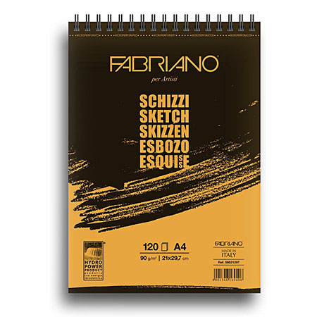 Fabriano Schizzi - wirebound sketchpad - 90g/m²