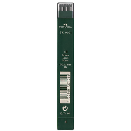 Faber Castell TK 9071 - case with 10 graphite leads - 3.15mm