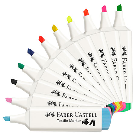 Faber Castell Textielmarker - schuine punt (1/2/5mm)