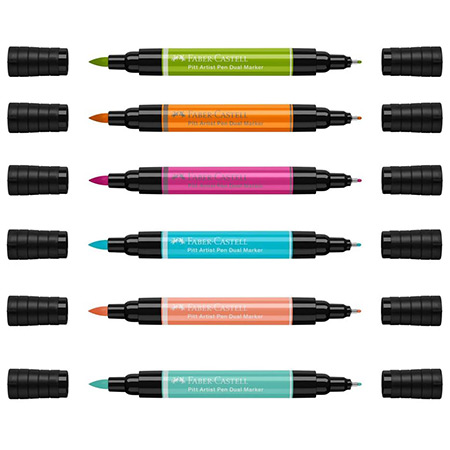 Faber Castell Pitt Artist Pen Dual Marker - marqueur à encre pigmentée - pointe pinceau & pointe tubulaire (0.8mm)