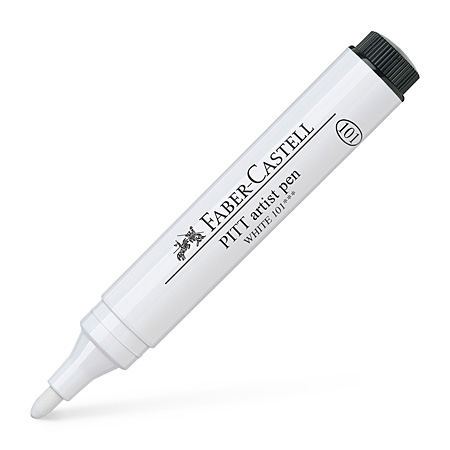 Faber Castell Pitt Artist Pen - marqueur à encre pigmentée - pointe ronde 2,5mm - blanc