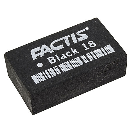Factis Black 18 - gomme plastique noire - 1,1x2,4x1,3cm