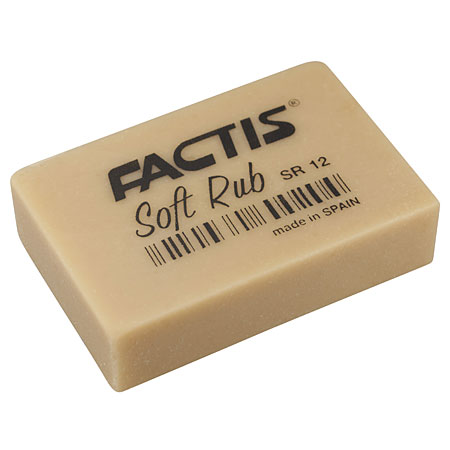 Factis SR12 - extra soft synthetic rubber eraser - with plastic case - 5,2x3,5x1,3cm