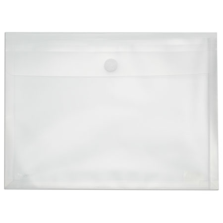 Foldersys Pochette pour documents - plastique transparent - fermeture velcro - soufflet 30mm - A4