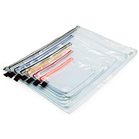 Foldersys Pochette pour documents - plastique transparent - fermeture éclair