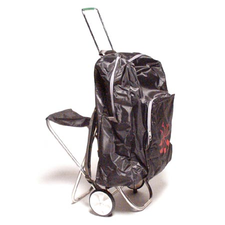Fome Trolley with chair incorporated -  waterproof nylon-lined - bag 55x47x16cm