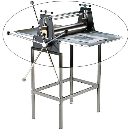 Fome Professional 3653 - presse taille-douce - roue à rayon - plaque 53x100cm - démultiplicateur (3:1)