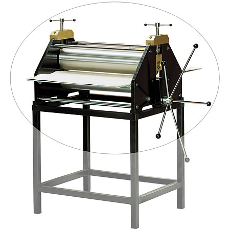 Fome Professional 3670 - presse taille-douce - roue à rayon - plaque 71,5x125cm - démultiplicateur (3:1)