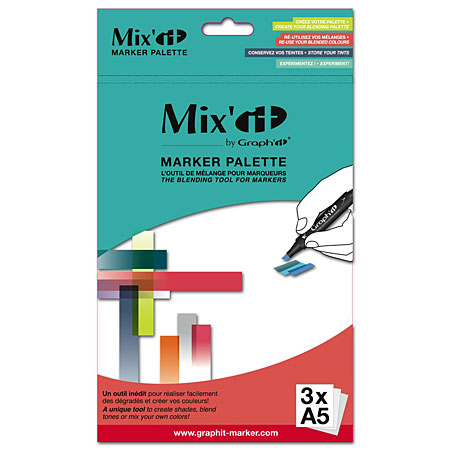 Palette Mixit pour marqueur 3 feuilles A5 - Graph It