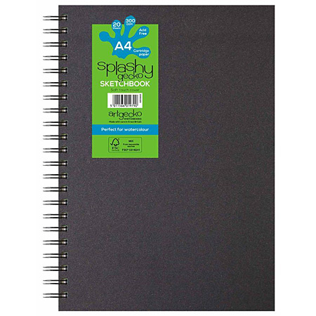 Artgecko Splashy - wirebound watercolour book - hard cover - 20 sheets 300g/m²