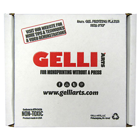Gelli Arts Student Class Pack - box of 10 gel printing plates - 12,7x12,7cm