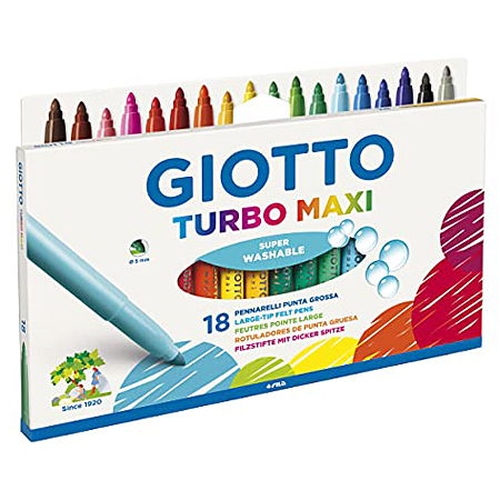 Giotto Turbo Maxi - cardboard box - assorted fibrepens