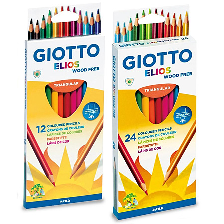 Giotto Elios Wood Free - kartonnen etui - assortiment kleurpotloden