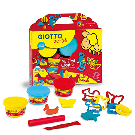 Giotto Be-Bè My First Creation - modelling set - 3x100g jars of modelling dough & accessories