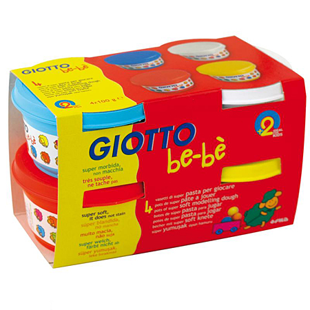 Giotto Be-Bè - assortiment de 4 pots 100g de pâte à modeler
