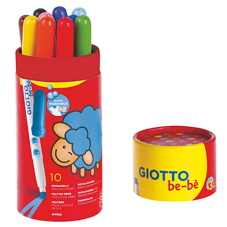 Giotto Be-Bè - pot met 10 maxi kleurstiften