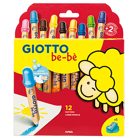Giotto Be-Bè - cardboard box - assorted super large pencils