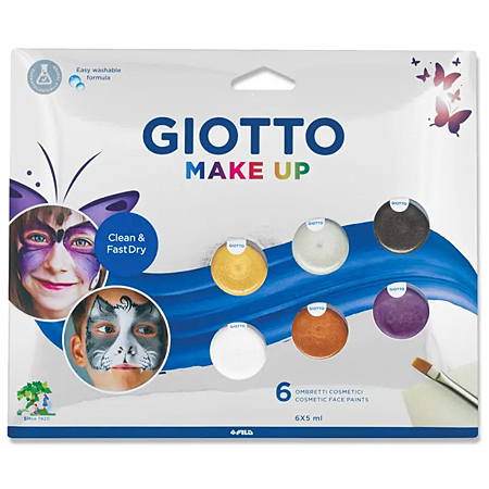 Giotto Make Up - 6 assorted 5ml pans of cosmetic paint
