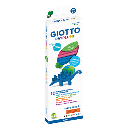 Giotto Patplume - 10 assorted 20g blocks of modelling clay