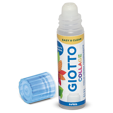 Giotto Collage - clear liquid glue - solvent free - 40g bottle with foam applicator