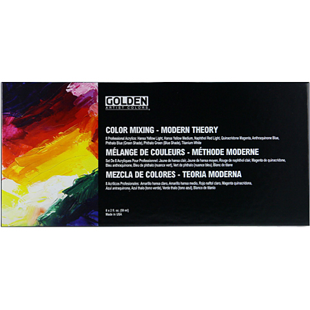 Golden Color Mixing Modern Theory - set de 8 tubes 60ml d'acrylique extra-fine - sélection moderne