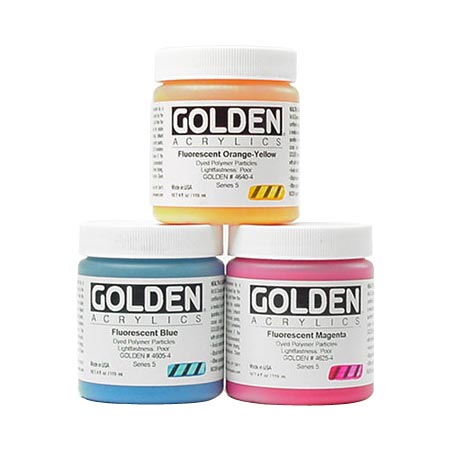 Golden Heavy Body Fluorescent - extra-fine acrylic - 473ml jar