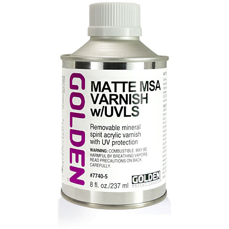 Golden MSA Varnish with UVLS Matte - vernis à solvant minéral - avec filtre UV - mat