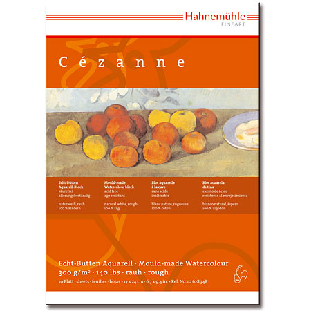 Hahnemuhle Fine Art Cézanne - aquarelblok - 10 vellen 100% katoen - 300 gr/m² - 24x32cm