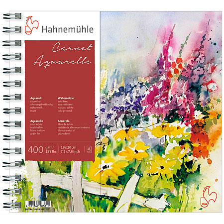 Hahnemuhle Fine Art Carnet Aquarelle - wire-bound watercolour book - 15 sheets 400g/m² - cold pressed