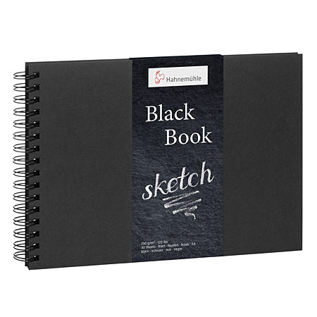 Hahnemuhle Black Book - wire-bound sketchbook - hard cover - 30 black sheets - 250g/m²