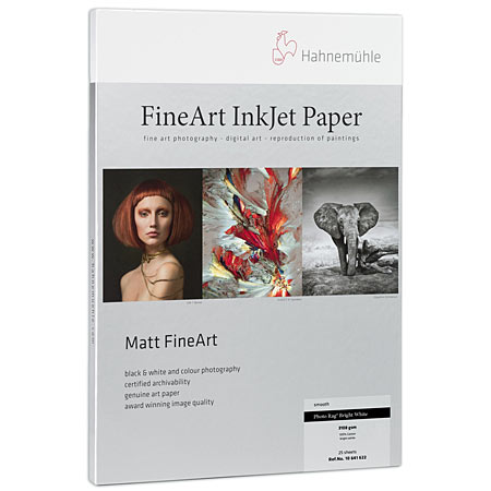 Hahnemuhle Digital Fine Art Photo Rag Bright White - papier photo mat - 100% coton - 310g/m²