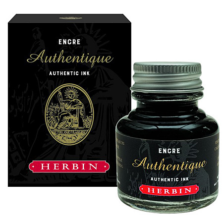 J.Herbin Encre Authentique - encre permanente - flacon 30ml - noir