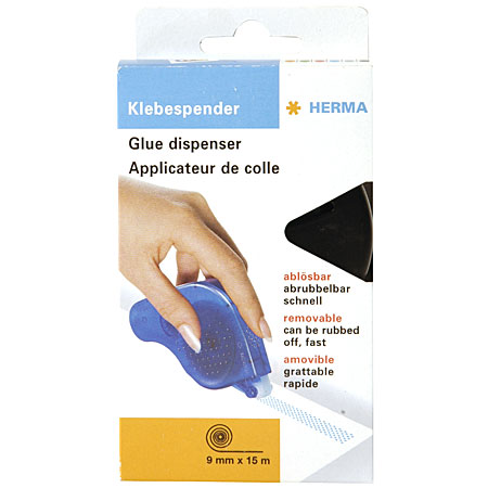 Herma Transfer - refillable glue dispenser - removable - can be rubbed off - 9mmx15m