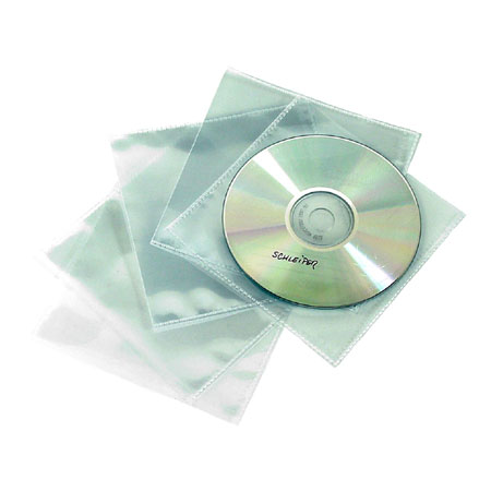 Schleiper Paquet de 10 pochettes transparentes pour CD - 128x133mm