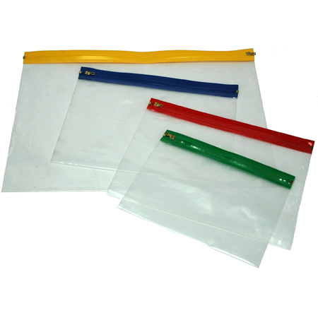 Schleiper Document pouch - clear plastic - with zipper