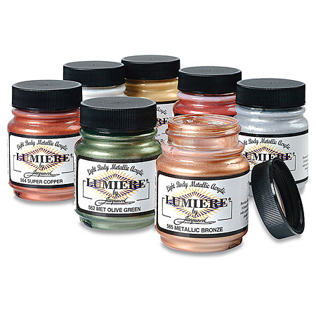 Jacquard Lumiere - acrylic paint for all surfaces - 66ml bottle - metallic/pearlescent colours