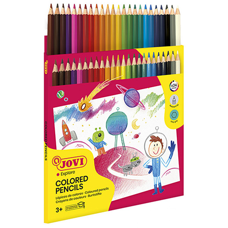 Jovi card box - assorted colour pencils