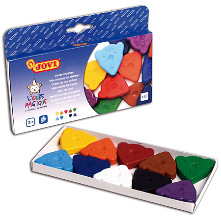 Jovi L'Ours Magique - card box - assorted wax crayons