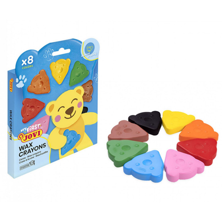 Jovi My First - cardboard box - assorted teddy bear shaped wax crayons