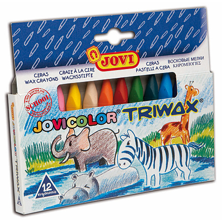 Jovi Jovicolor Triwax - card box - assorted wax crayons
