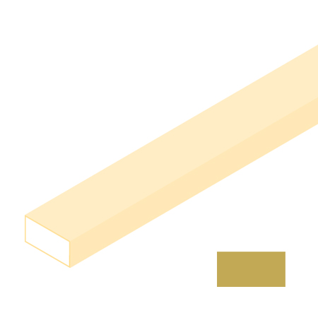 Schleiper Brass profile - rectangular - 1m