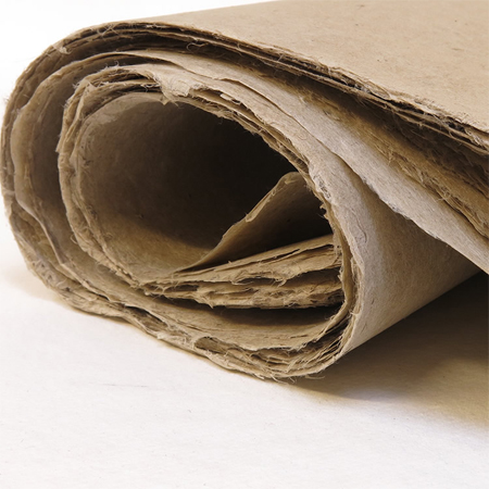 Khadi Papers Nepalese Lokta Washi - vel - 54x80cm - licht natuurlijk - schepranden - fijn korrel